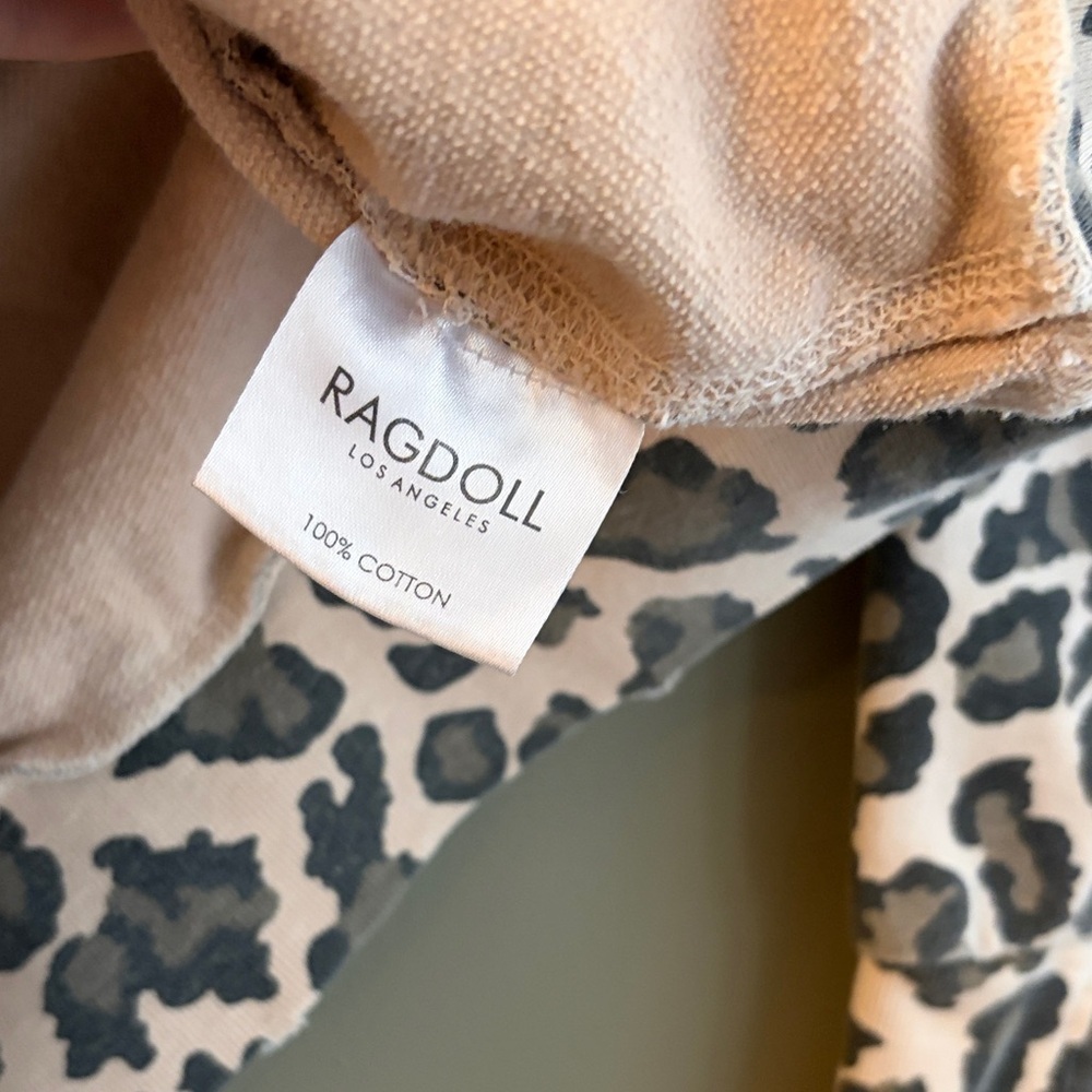 RAGDOLL Leopard Print Distressed Sweatshirt size small - Picture 11 of 15